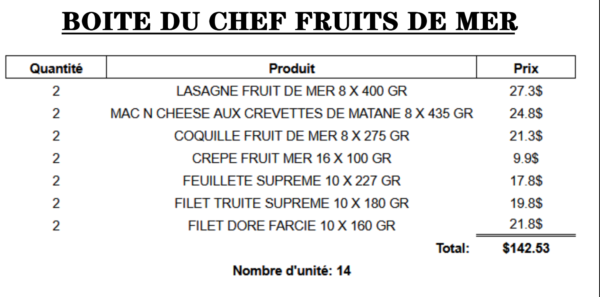 Boite du chef - Fruits de mer - Image 2